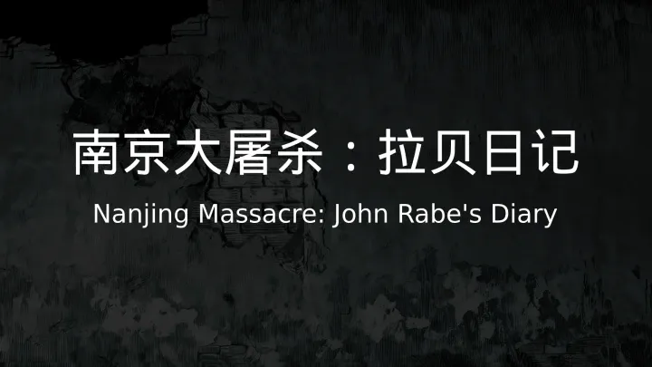 南京大屠杀：拉贝日记-Nanjing Massacre: John Rabe's Diary D